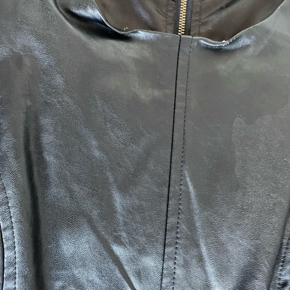 🔥 FAUX LEATHER LASER CUT DRESS - Picture 3 of 7